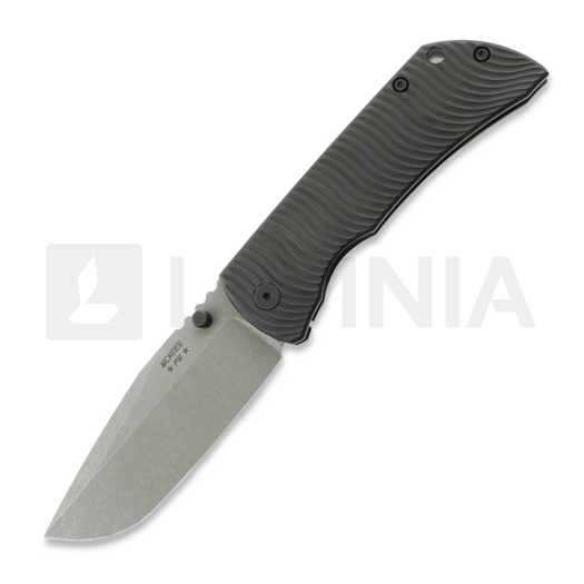 McNees Custom Knives MAC2 3.5 - ATOMIC DP - BLK/BLK - SWERVE - SG foldekniv