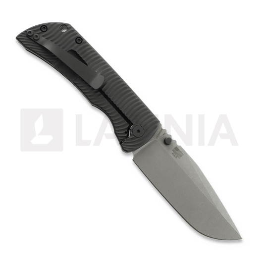 McNees Custom Knives MAC2 3.5 - ATOMIC DP - BLK/BLK - SWERVE - SG k&auml;&auml;nt&ouml;veitsi