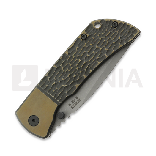 Складной нож McNees Custom Knives MAC2 3.5 - ATOMIC DP - BLK/BRZ - JIGGED BLSTR - SG