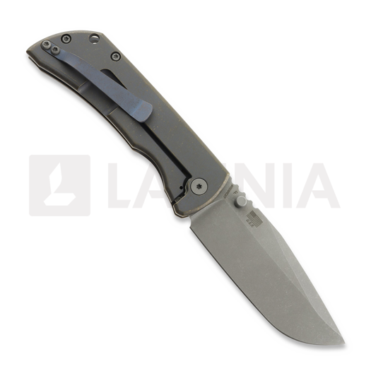 McNees Custom Knives MAC2 3.5 - ATOMIC DP - BLU/BRZ - SANDSTORM - SG k&auml;&auml;nt&ouml;veitsi