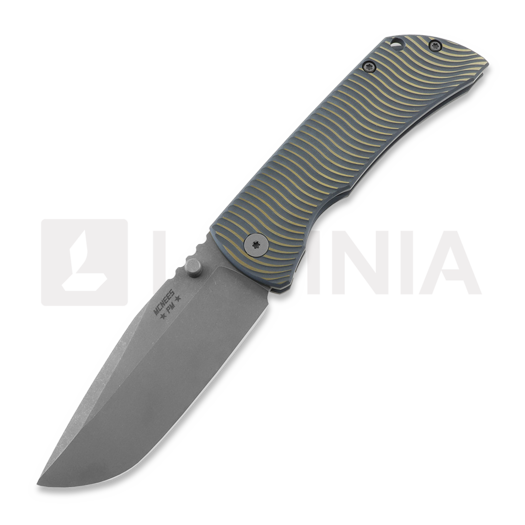 McNees Custom Knives MAC2 3.5 - ATOMIC DP - BLU/BRZ - SWERVE - SG kääntöveitsi