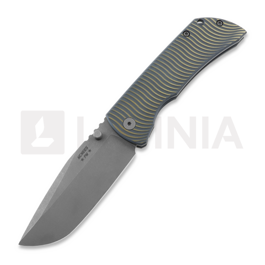 McNees Custom Knives MAC2 3.5 - ATOMIC DP - BLU/BRZ - SWERVE - SG Taschenmesser