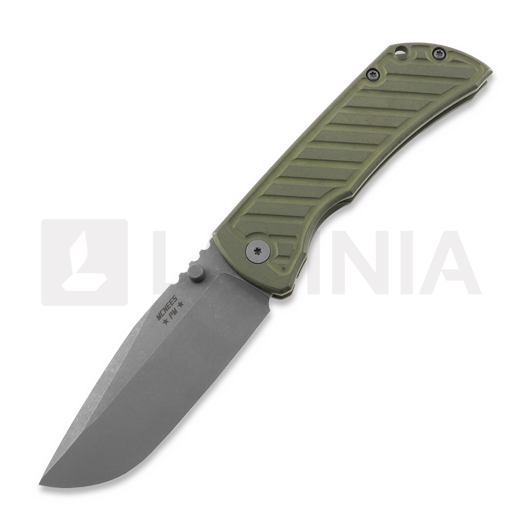 McNees Custom Knives MAC2 3.5 - ATOMIC DP - GRN/BRZ - FASTBACK - SG folding knife