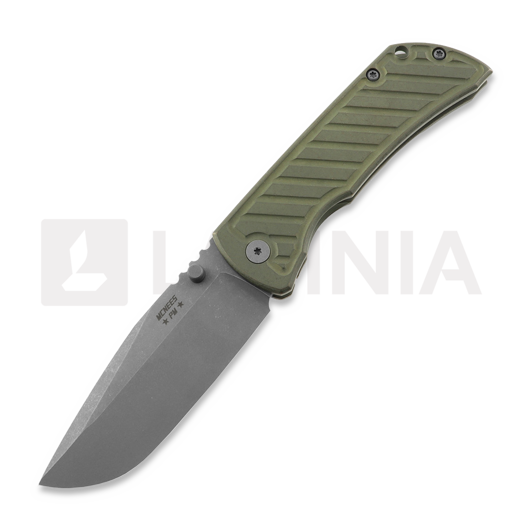 McNees Custom Knives MAC2 3.5 - ATOMIC DP - GRN/BRZ - FASTBACK - SG kääntöveitsi