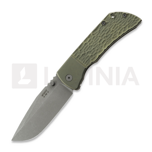 Liigendnuga McNees Custom Knives MAC2 3.5 - ATOMIC DP - GRN/BRZ - JIGGED BLSTR - SG
