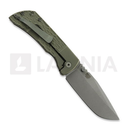 Nóż składany McNees Custom Knives MAC2 3.5 - ATOMIC DP - GRN/BRZ - JIGGED BLSTR - SG