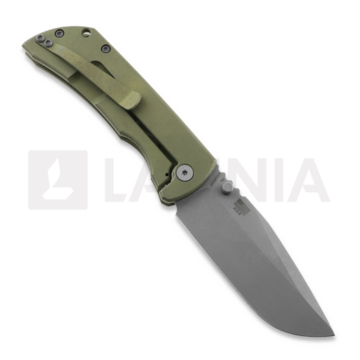 McNees Custom Knives MAC2 3.5 - ATOMIC DP - GRN/BRZ - SMOOTH - SG k&auml;&auml;nt&ouml;veitsi