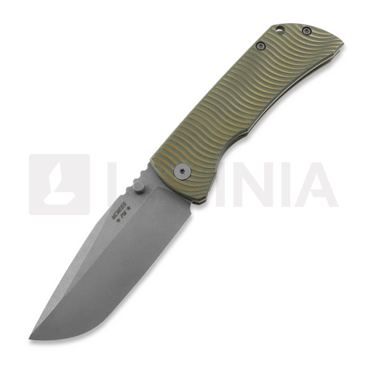 Складной нож McNees Custom Knives MAC2 3.5 - ATOMIC DP - GRN/BRZ- SWERVE - SG