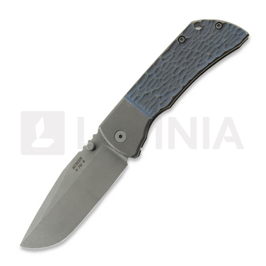 Складний ніж McNees Custom Knives MAC2 3.5 - ATOMIC DP - STW/BLU - JIGGED BLSTR - SG