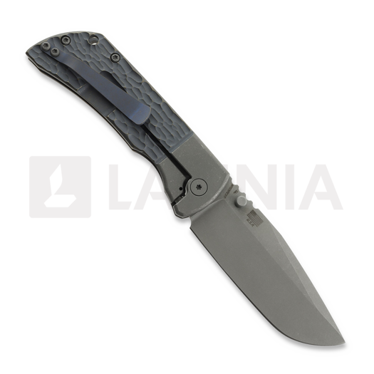 McNees Custom Knives MAC2 3.5 - ATOMIC DP - STW/BLU - JIGGED BLSTR - SG k&auml;&auml;nt&ouml;veitsi