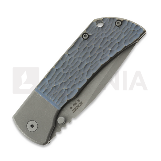 McNees Custom Knives MAC2 3.5 - ATOMIC DP - STW/BLU - JIGGED BLSTR - SG 折り畳みナイフ