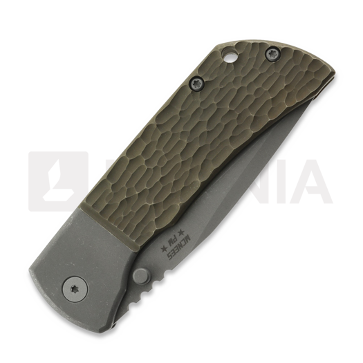 McNees Custom Knives MAC2 3.5 - ATOMIC DP - STW/BRZ - JIGGED BLSTR - SG k&auml;&auml;nt&ouml;veitsi