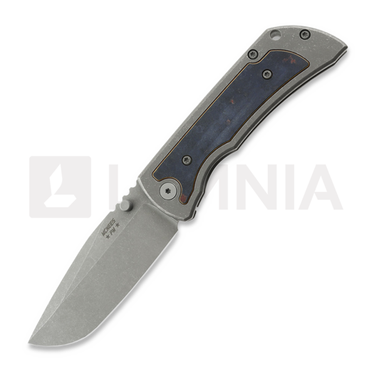McNees Custom Knives MAC2 3.5 - ATOMIC DP - STW/STW - BLUE/RED - SG fällkniv