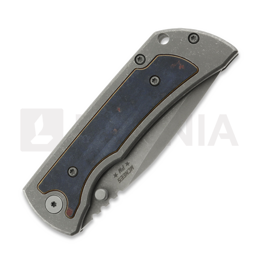 Складной нож McNees Custom Knives MAC2 3.5 - ATOMIC DP - STW/STW - BLUE/RED - SG