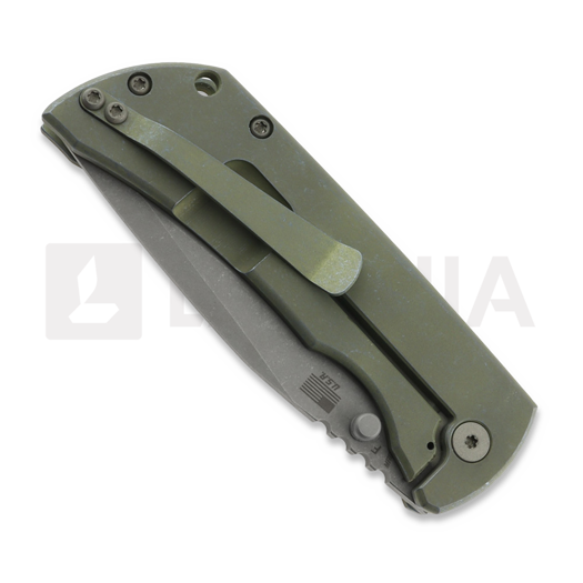 McNees Custom Knives MAC2 3.5 - ATOMIC - GRN/BLU - SMOOTH sulankstomas peilis