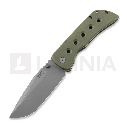 McNees Custom Knives MAC2 3.5 - ATOMIC - GRN/BRZ - SPEEDHOLES סכין מתקפלת