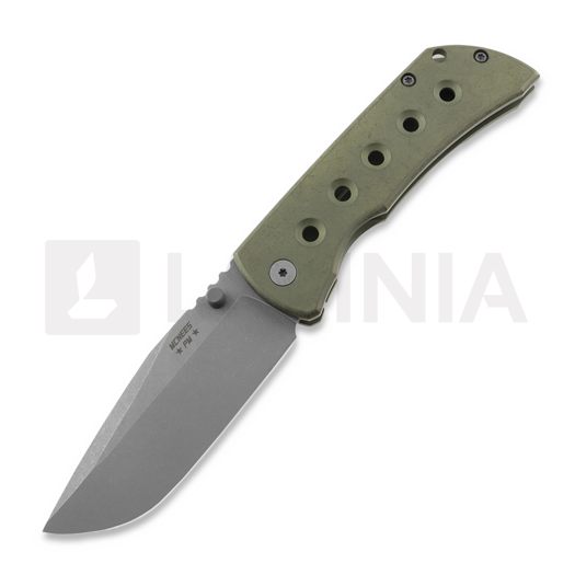 McNees Custom Knives MAC2 3.5 - ATOMIC - GRN/BRZ - SPEEDHOLES 折り畳みナイフ