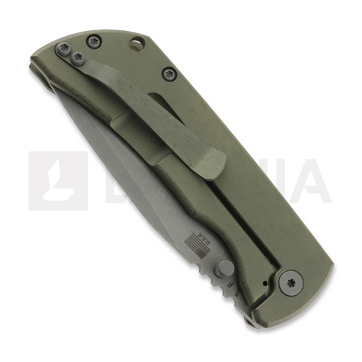 Складной нож McNees Custom Knives MAC2 3.5 - ATOMIC - GRN/BRZ - SPEEDHOLES