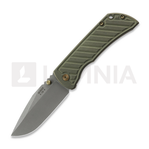 McNees Custom Knives MAC2 3.5 - ATOMIC SP - GRN/BRZ - FASTBACK - HG סכין מתקפלת