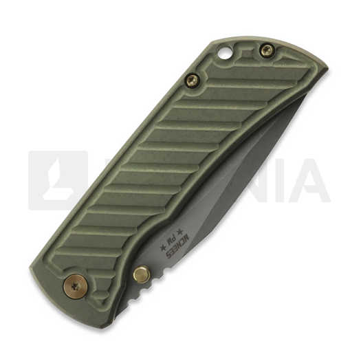 Coltello pieghevole McNees Custom Knives MAC2 3.5 - ATOMIC SP - GRN/BRZ - FASTBACK - HG