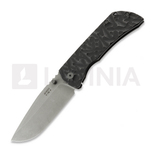 Couteau pliant McNees Custom Knives PM MAC2 3.5 DP, Antique Rock Titanium