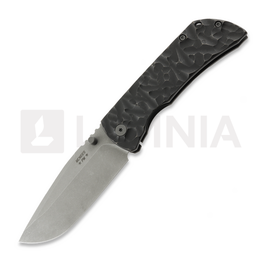 Couteau pliant McNees Custom Knives PM MAC2 3.5 DP, Antique Rock Titanium