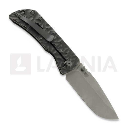 Couteau pliant McNees Custom Knives PM MAC2 3.5 DP, Antique Rock Titanium