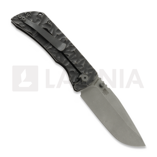Couteau pliant McNees Custom Knives PM MAC2 3.5 DP, Antique Rock Titanium