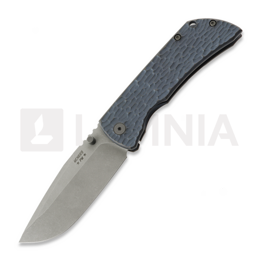 Couteau pliant McNees Custom Knives PM MAC2 3.5 DP, Blue/Bronze Jig Titanium