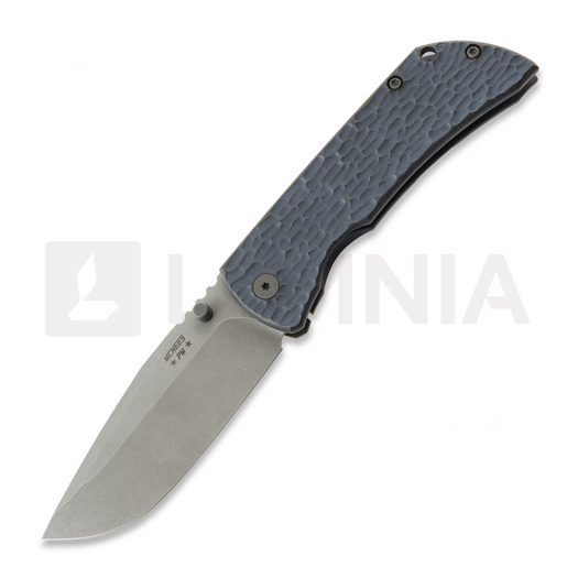 Couteau pliant McNees Custom Knives PM MAC2 3.5 DP, Blue/Bronze Jig Titanium