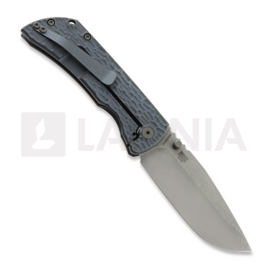 Couteau pliant McNees Custom Knives PM MAC2 3.5 DP, Blue/Bronze Jig Titanium