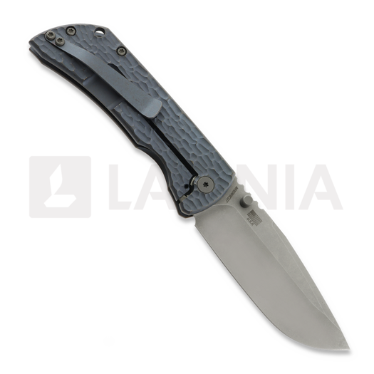 Couteau pliant McNees Custom Knives PM MAC2 3.5 DP, Blue/Bronze Jig Titanium