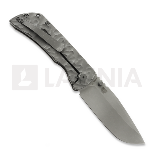 Couteau pliant McNees Custom Knives PM MAC2 3.5 DP, Stonewash Jig Titanium