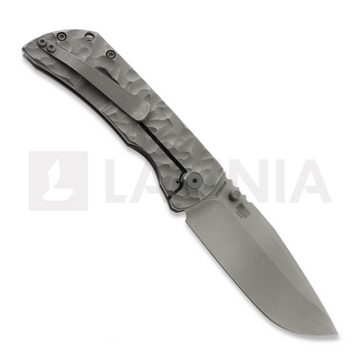 Couteau pliant McNees Custom Knives PM MAC2 3.5 DP, Stonewash Jig Titanium