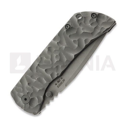 Couteau pliant McNees Custom Knives PM MAC2 3.5 DP, Stonewash Jig Titanium