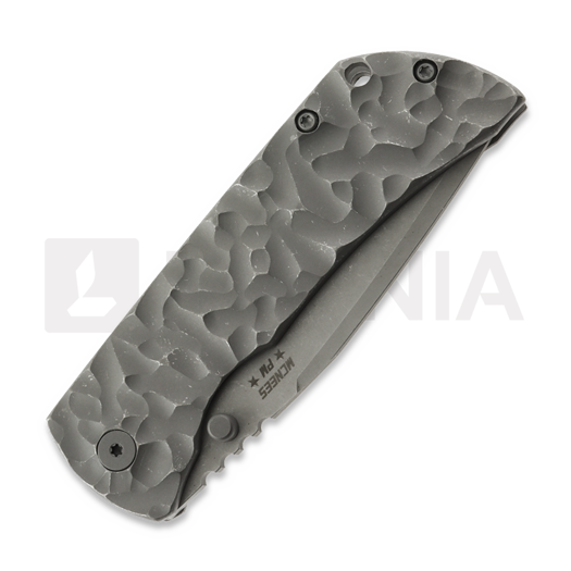 Couteau pliant McNees Custom Knives PM MAC2 3.5 DP, Stonewash Jig Titanium