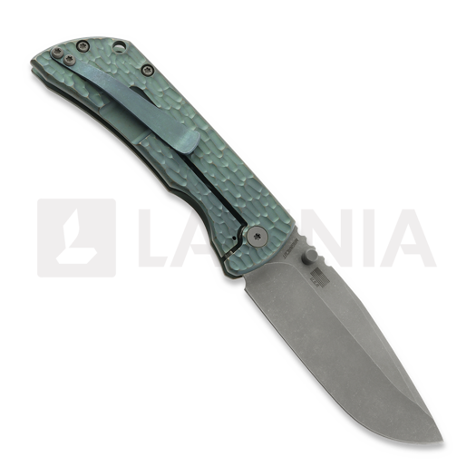 Couteau pliant McNees Custom Knives PM MAC2 3.5 DP, Teal Jig Titanium