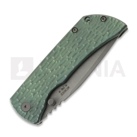 Couteau pliant McNees Custom Knives PM MAC2 3.5 DP, Teal Jig Titanium
