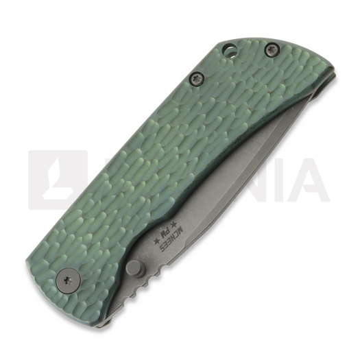 Couteau pliant McNees Custom Knives PM MAC2 3.5 DP, Teal Jig Titanium