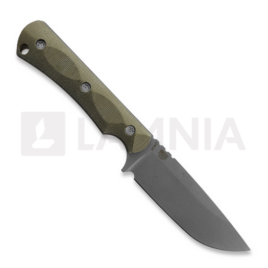 McNees Custom Knives Ridge Runner - Atomic - Green Micarta peilis