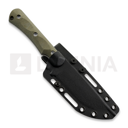 Coltello McNees Custom Knives Ridge Runner - Atomic - Green Micarta