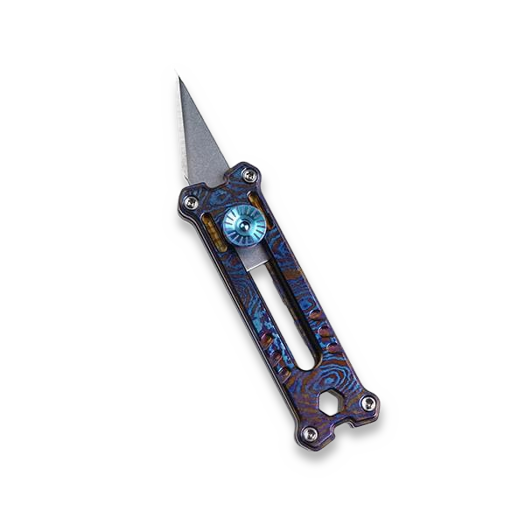 MecArmy EK12 Mini Keychain Utility Knife Timascus