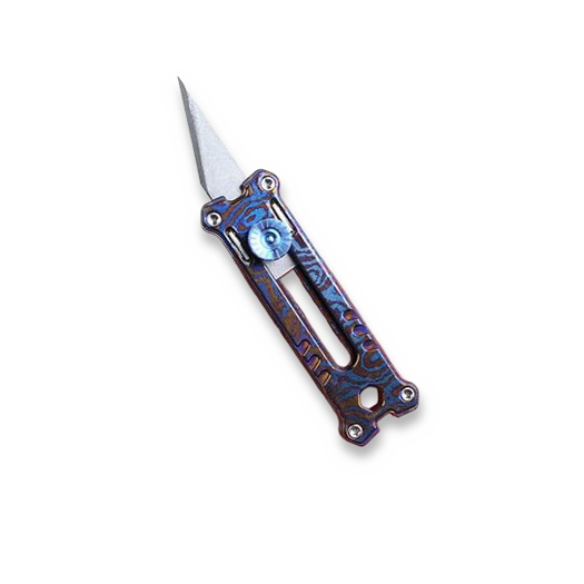 MecArmy EK12 Mini Keychain Utility Knife Timascus