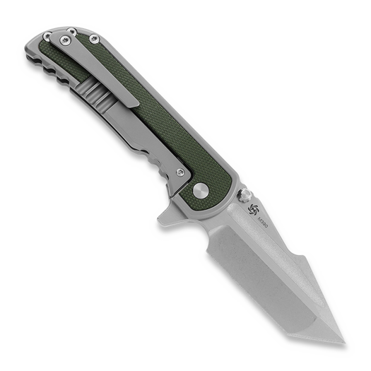 Coltello pieghevole Mechforce Alphahunter Collab Apocalypse, OD Green Micarta
