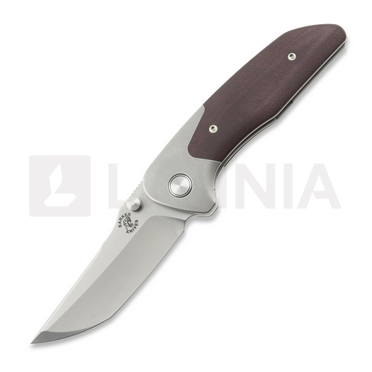 Mechforce Barker Collab Hokkaido סכין מתקפלת, Burgundy Micarta