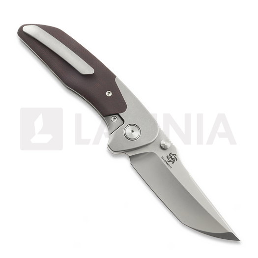 Coltello pieghevole Mechforce Barker Collab Hokkaido, Burgundy Micarta