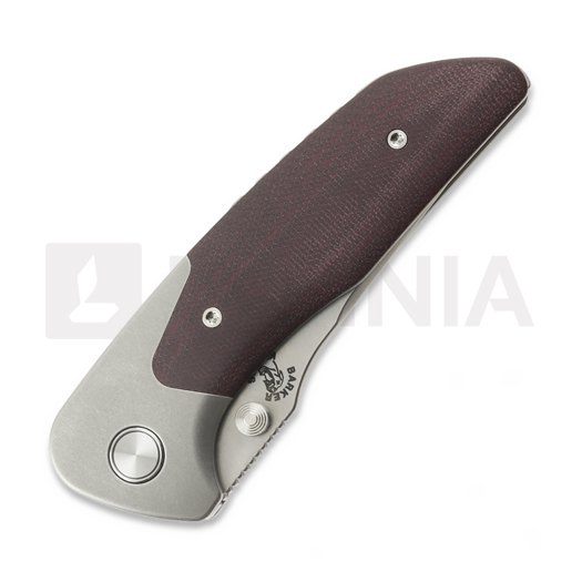 Coltello pieghevole Mechforce Barker Collab Hokkaido, Burgundy Micarta
