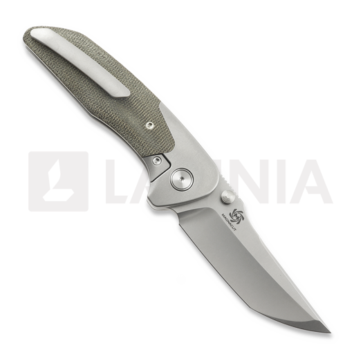 Mechforce Barker Collab Hokkaido sulankstomas peilis, OD Green Micarta