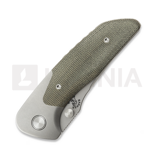 Mechforce Barker Collab Hokkaido sulankstomas peilis, OD Green Micarta