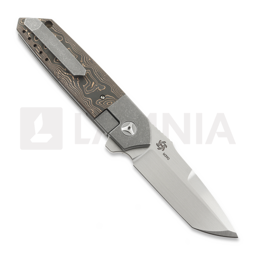 Mechforce Carey Collab Roadster folding knife, Copper CF